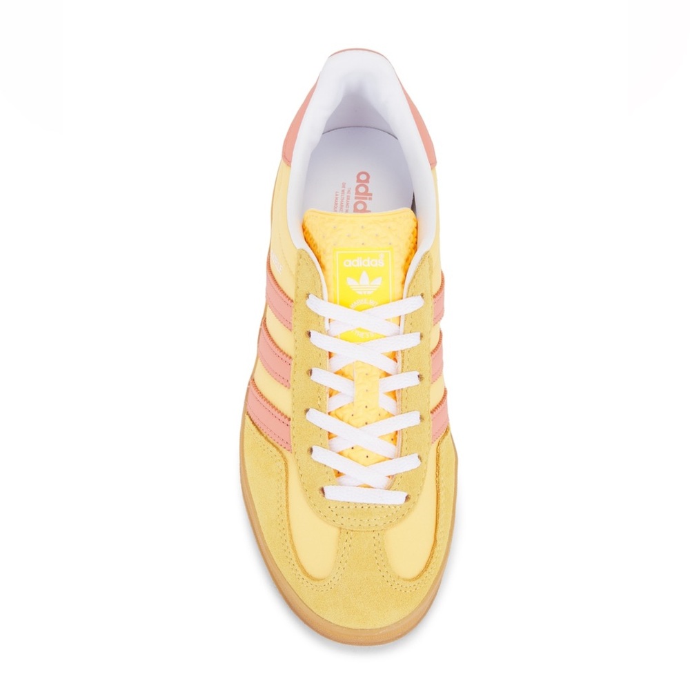 Adidas Gazelle indoor yellow and pink